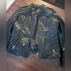Whet Blu Black real leather jacket